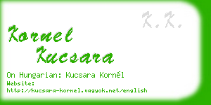 kornel kucsara business card
